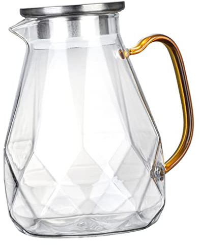 UTHCLO Jarra De Agua Fría De Vidrio Gran Recipiente Para Bebidas Para Hogar Uso Cocina Dispensador De Agua