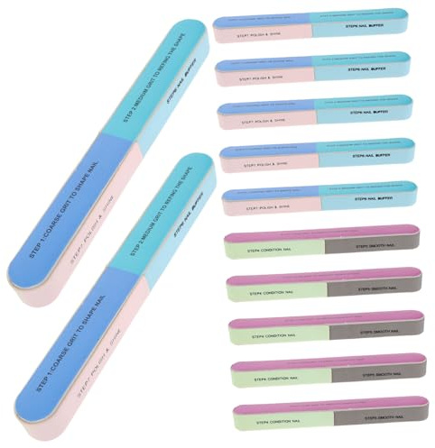 Vaguelly 20 St Nagelbuffertillbehörset Professionell Fil Poleringsblock för Glansig Finish Mild Polering Hållbar Slipning för Naturliga och Akryl Naglar för Nybörjare och Proffs