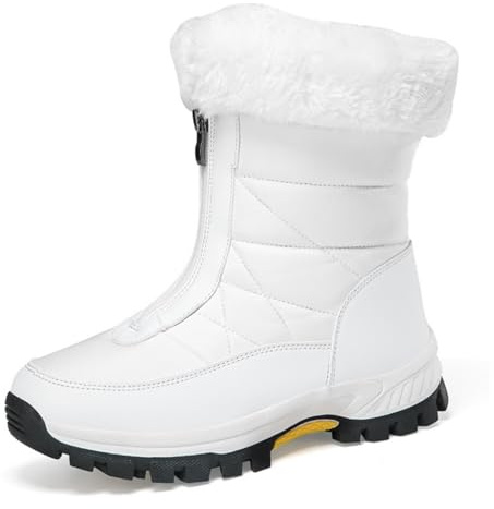 ENEN Bottes de Neige Imperméable Femme Homme 35-43, Bottes Femme Hiver Fourré Antidérapantes Semelle en Caoutchouc Chaude Confortable pour Extérieur, Randonnée