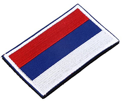 Haofy Europäischer Länderflaggen-Aufnäher, 7,6 X 5,1 Cm, Besticktes Klettabzeichen für Hüte, Taschen, Jacken, Geeignet für Outdoor-Aktivitäten, Cosplay, Reiseausrüstung (Russland)