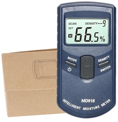 Misuratore di umidità, Tester Digitale Per Misuratore Di Umidità Del Legno A Induzione Elettromagnetica, Rilevatore Igrometro, Ampio Display LCD,per carta da legna da ardere