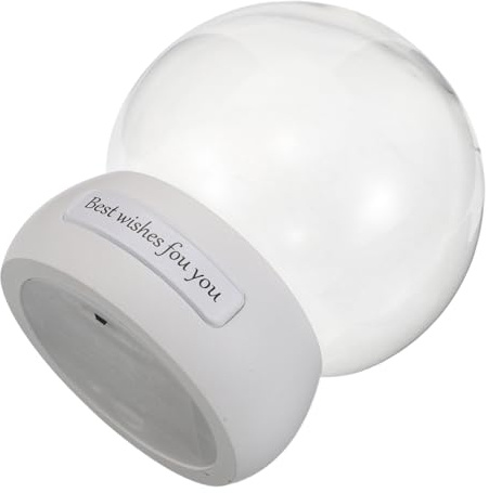 SUPVOX Campana di Vetro Trasparente Rosa Conservata e Illuminazione LED, Cupola Decorativa Antipolvere per Fiori Eterni, Base Sfera Luminosa per Decorazioni San e Anniversari