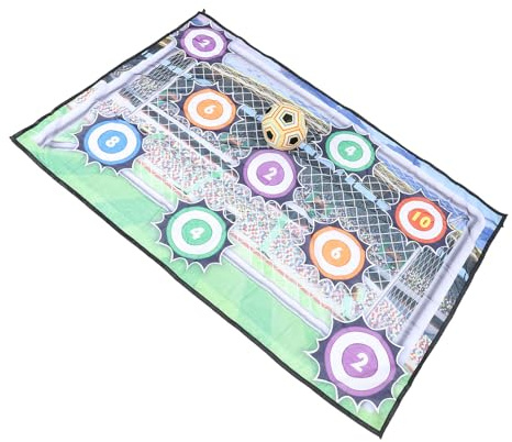 LUCKDANO Set di Tappetini da Gioco per Palloni da Calcio - Gioco di Lancio di Palloni da Calcio per Interni Ed Esterni con Pallone da Attaccabile per Bambini - Set Sportivo Divertente per Tutta la