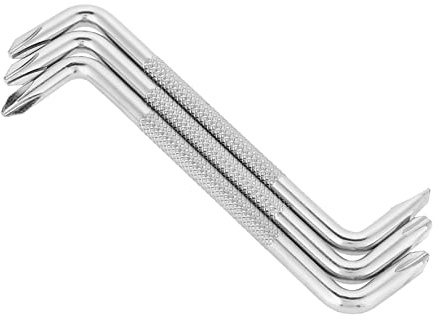 Culnflun Jeu de tournevis à angle droit, lot de 3 tournevis coudés à 90 degrés de type Z avec embouts PH2 PH3 SL6 pour les espaces restreints, coudé pour la réparation électronique