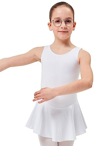 tanzmuster Ballettkleid Mädchen ärmellos - Nora - Gr. 92-170 - Baumwolle - Ballettbody Kinder Ballett Trikot