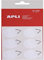 Apli Pochette de 12 attaches cadres adhésifs - Diamètre 30 mm - Coloris : Blanc 38710 Assorties