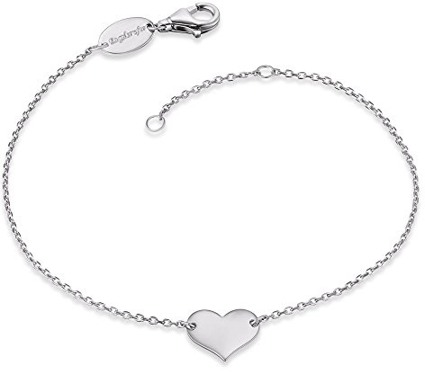 Engelsrufer Damen Armband Little Heart 925er-Sterlingsilber rhodiniert Länge 16 cm + 2 cm
