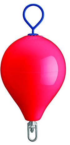 Polyform cm-3 RED cm Series Festmacher-Boje – 43,2 x 55,9 cm, Rot mit verzinktem Auge