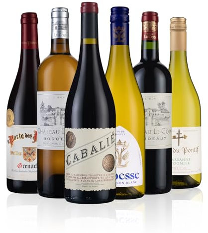 Laithwaites Best of French Selection - Case of 6 - Mixed Bottles, Red and White Wine Variety (75cl) - Abbesse Sauvignon Blanc, Chateau Le Coin Bordeaux, Cabalié & More