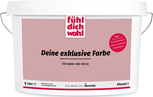 derendo Fühl Dich Wohl Wandfarbe Rosa Kirschblüte hohe Deckkraft matt hochdeckend 5l