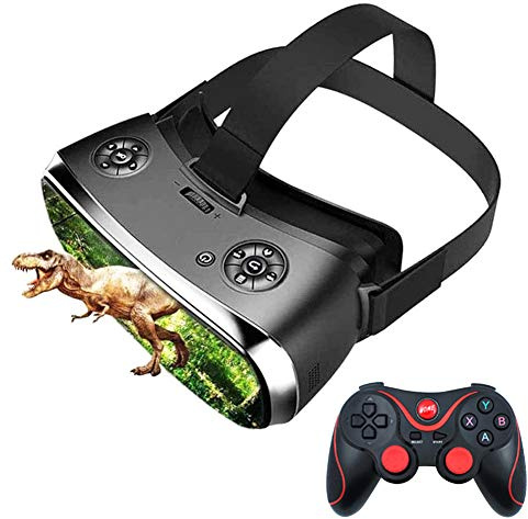 Casque de réalité virtuelle 3D Nibiru Android All-in-One HD VR Lunettes avec Manette de Jeu, Casque sans Fil WiFi Bluetooth Smart Lunettes pour HDMI 2K Films IMAX Jeux vidéo