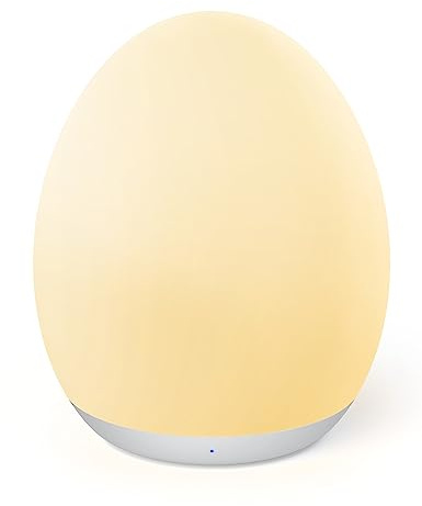 JolyWell Night Light for Kids, Baby Night Light with 7 Colors Changing Mode & Stepless Dimming, Nursery Night Light BPA Free,Rechargeable Egg Night Light for Breastfeeding 1h Timer & Touch Control
