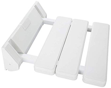 Yosoo Health Gear Duschsitz Klappbar Wandmontage, Badestuhl Duschhocker, Duschklappsitz, Duschstuhl Wandhocker Hochklappbar Klappstuhl Dusche, Rutschfeste Sitzfläche, für Home SPA Senioren