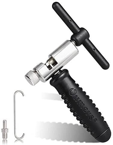 Oumers Fahrrad Kettennieter, fahrradketten nietwerkzeug universal für 7 8 9 10 11 Speed Kettenglieder,rostige Ketten einfach entfernen,Schwarz