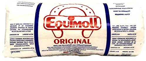 Equimoll Original, Mullwatte-Rolle, 6m x 40 cm, Polsterwatte für Pferde, Bandagierwatte Angussverband, Mullbinde