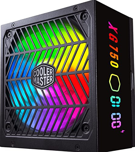 Cooler Master XG750 Plus Platinum PC-Netzteil (EU) - 80 Plus Platinum (+92% Effizienz), 750W, vollständig modular, Echtzeit-Display, 100% jap. Kondensatoren, 135mm FDB-ARGB-Lüfter