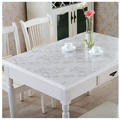 FANIVIN Tovaglia di PVC Pellicola protettiva per mobili Antivegetativa e facile da pulire d'argento Spessore 1,0mm Dimensioni 60x120cm