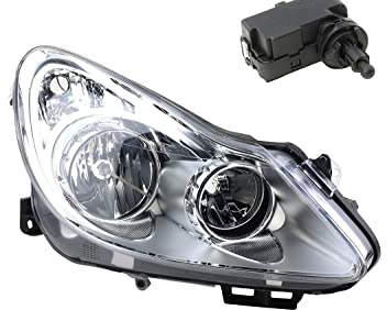 Johns, Scheinwerfer passend für Opel Corsa D 07/2006-12/2010 H7 H1 Rechts m. Stellmotor