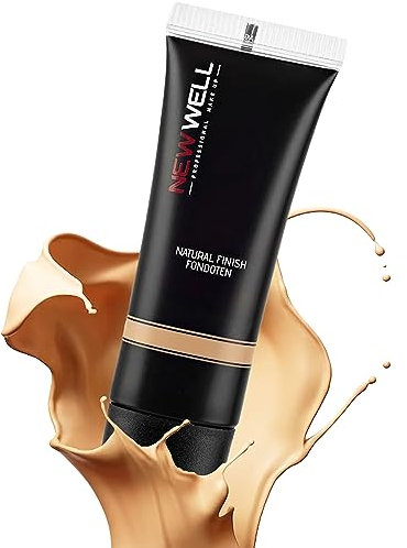 NEWWELL Mattierende Foundation: Langanhaltend Glatten Teint, Hohe Deckkraft, Leichte Textur, Wasserabweisend, SPF30, Perfekte Abdeckung für Ein Makelloses Finish