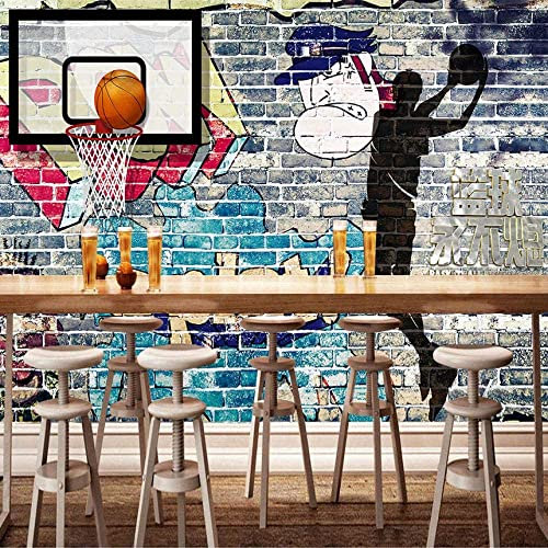 Tapete Fototapete Wandbild Basketball-Fußball-Rugby Selbstklebende, Entfernbare Peel & Stick-Wanddekoration, Heimwerker-Wandtattoo, Wandposter, Aufkleber Für Wohnzimmer, 400 (Breite) x 280 (Höhe) cm