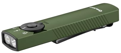 OLIGHT Arkfeld Pro Rechargeable EDC Flat Flashlight with UV and White LED Combo, 1300 Lumens Portable Pocket Lights for Outdoors Emergency Working (OD-Green CW)