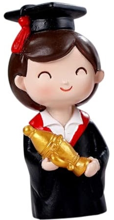 ibasenice Graduation Cake Decoration Doktor Puppe Tortendekoration Für Abschlussfeier Studium Desserttisch Hochwertige Details Einzigartige Cartoonfigur Für Feierlichkeiten