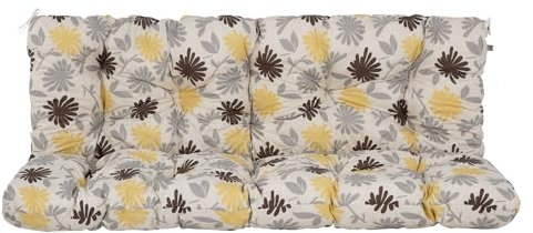 PATIO Hollywoodschaukel Auflage 150x50 Frigiliana Polster für Gartenbank Sitzbank einteilig mit Schnüren Blumenmuster