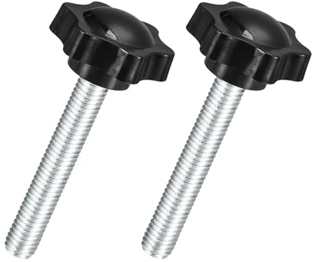 QUARKZMAN 2 Stück M10 x 60mm Sterngriffe, Kunststoff-Sechskant-Klemmknopf Sterngriffschraube Handfest Ersatzknopf für Sonnenschirmständer Werkzeugmaschinen Möbelgriff,Elektronische Geräte