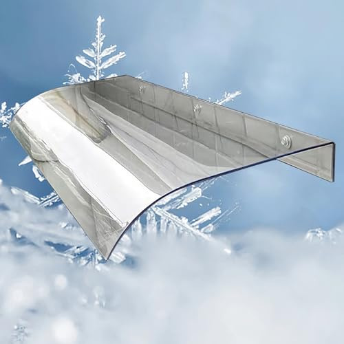 Pensilina Tettoia Trasparente, Tettoia Per Porta Tendalino Per Finestra, Tettoia Per Esterno In Policarbonato, Tettuccio Parapioggia Tenda Da Veranda, Protezione Solare(Color:Transparent,Size:40x100cm