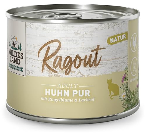 Ragout Chicken Pure with Marigold & Lachsöl, 180 g