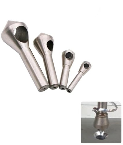 NIYATA 4Pcs Countersink Bit for Steel,Metal Countersink Bit for Steel, for Metal for Wood,Plastic,Aluminum,Thin Iron Plate(Silver)