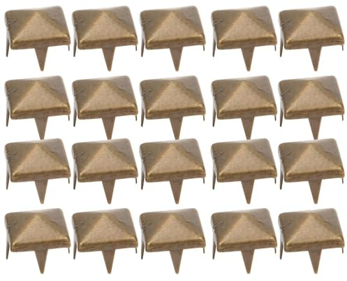 400 Sets 4MM-7MM DIY Leathercraft Spike Rivets Square Spike Studs Bags Shoes Belt Accessories for DIY Spikes Spots Studs Metal Nailhead Studs Spikes Accessories with Awl (5mm)