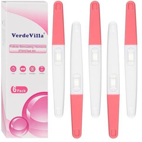 Menopause Test Kit zu Hause, FSH-Test Perimenopause Test, kein Urinierbecher erforderlich, hilft dabei, Ihre Eierstockreserve zu verstehen, Ihre Fruchtbarkeit und Wechseljahre zu bestimmen (6er-Pack)