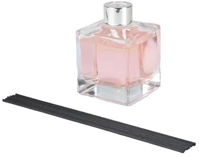 Homéa Senteurs Diffuseur Carré Essentiel + 6 Bâtonnets - Cerisier en Fleurs - 170 ML