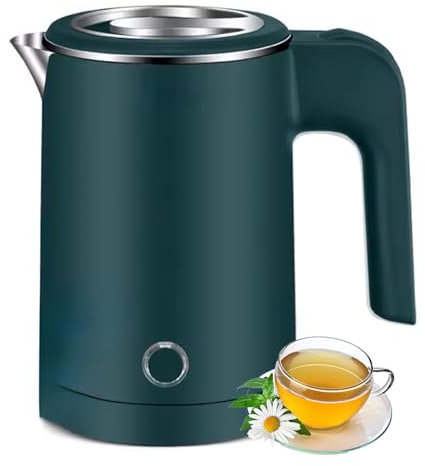 VOLTIX Bollitore Elettrico in Acciaio Inossidabile 0,5L, 600W, bollitore portatile – bollitore elettrico piccolo Ideale per Casa, Ufficio e Viaggi, Senza BPA (Verde)