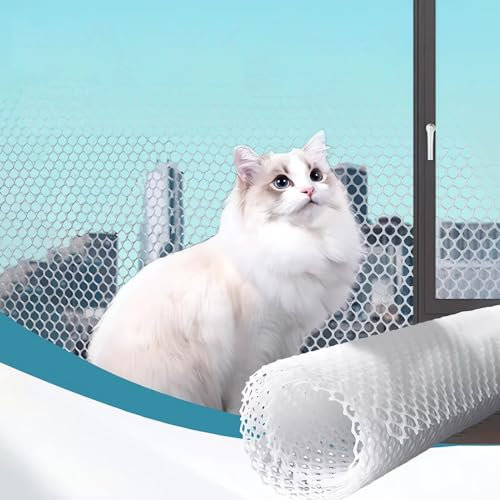 Garden Net Gutter Protection Plastic HDPE 0.5m x 3m Leaf Protection Grid for Gutters White Net with 0.8cm Holes Bird Netting for Trees Chickens and More