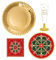 OH YEAH - Kit 6 Personas - Decoración Navidad Winter - Pack 54 uds - Temática Navideña - Vajillas Completas Navidad - Diseño Único