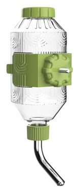 Haustier Trinkflasche für Käfig, Hängender Wasserspender für Hunde, Welpen, Katzen, Kaninchen (Grün, 500ml (Large Rabbits-Cats-Small & Medium Dogs))