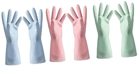 MOLUCKFU 3paare Gummihandschuhe Für Geschirrspülen Dünn Und Spülhandschuhe Mit Schutzfunktion Küchenhandschuhe Für Alltagsarbeiten Lange Handschuhe Aus Gummi