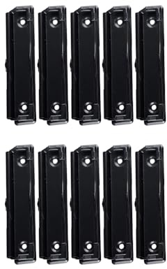 Klemmbrett-Clips, 12 cm, Metall, montierbare Hartfaserplatten-Clips mit Loch zum Aufhängen, Aktenordner-Clip für Büro, Schule, Klassenzimmer, 10 Stück