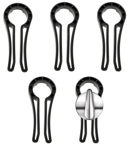 HUAREW Oven Knob Covers, Stove Knob Safety Cover, Child Lock Cooker Protection, Oven Cooker Cooker Safe Lid (5 Pack)