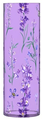 Violette Gladiolen-Blumenvase aus Kunststoff für Heimdekoration, 30 x 9 cm, Bauernhausvasen, moderne Blumenvasen für Blumenstrauß, Wohnzimmer, Esstischdekoration