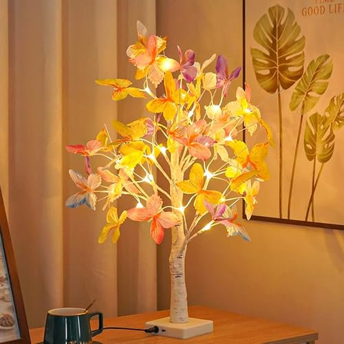 CHENBOOW LED Lichterbaum mit Schmetterling - Baumlampe für Innen Deko, Lichterzweige Baum Beleuchtung - Frühlingsdeko