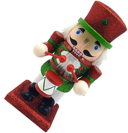 HAMPPLIES Décor De Noël Bois avec Figurine De Casse-Noisette Ornement Classique pour Table Déco De Fête Et De Noël