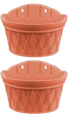 Generico Jardinière Murale - Jardinières suspendues murales Verticales | Lot de 2 casseroles pour de gouttière, Pots de Jardin décoratifs pour sauver