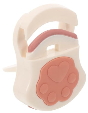 DEARMAMY Rizador de Pestañas de Gato Pequeño y Portátil Color Blanco Diseño de Garra, Material PC y Silicona, Adecuado para Maquillaje y Uso en Casa