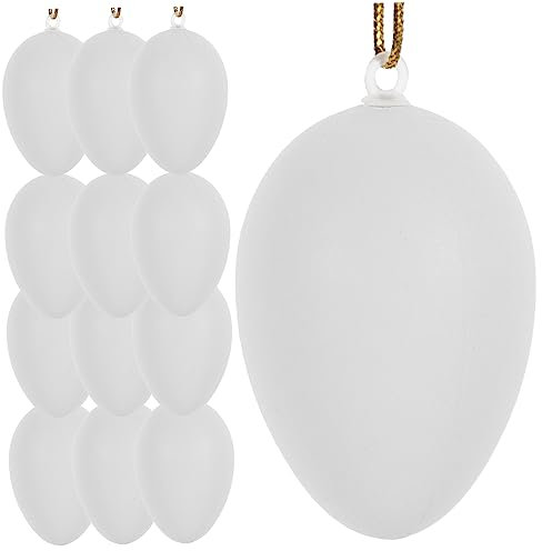 JUMPLAWN 24pcs Diy Blank Plastic Eggs for Boy Girl Smooth Surface Egg Decor for Arts Crafts for Easter Painting Projects and Creative Fun