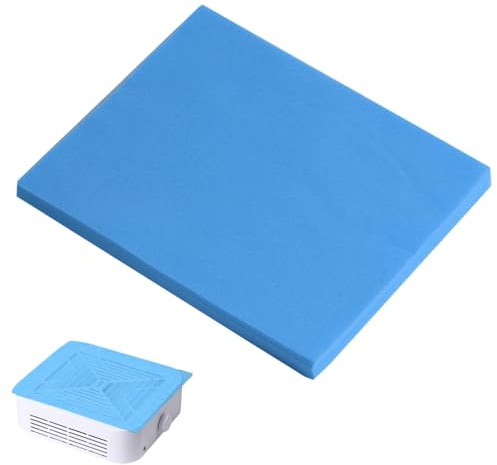 100 Pièces Filtre Papier Aspirateur Ongles, Filtrants Papier Collecteur Poussière Ongles, Respirantes, Non Tissées, pour la Plupart des Collecteurs de Poussière D'ongle, Bleu