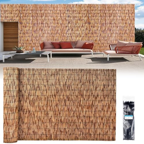 Arelle Bamboo Outdoor – Clôture de jardin 50 cm à 140 cm – Respectueux de l'environnement, durable, bambou naturel, parfait pour l'intimité et la décoration