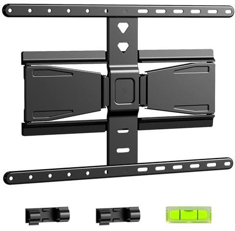 Ultra Slim TV-väggfäste för 43–90 tums TV-apparater upp till 50 kg, tung belastning, fullt rörligt väggfäste, TV med kabelhantering, TV-hållare Max VESA 600 x 400 mm